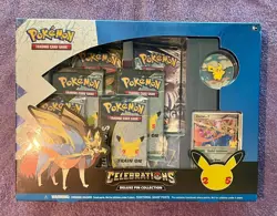 Pokemon TCG: Celebrations Deluxe Pin Collection – Zacian V Box – Factory Sealed - Image 1
