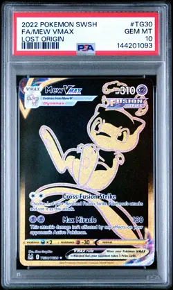 2022 POKEMON SWORD & SHIELD LOST ORIGIN #TG30 FULL ART/MEW VMAX PSA 10 - Image 1