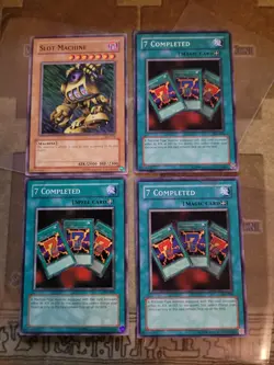 YUGIOH SLOT MACHINE SRL + 3X 7 COMPLETED PSV COMMON UNLIMITED ED NM/VLP - Image 1