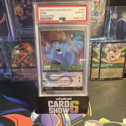 Disney Lorcana Genie **DOUBLE SWORD ERROR** Enchanted Foil 209/204 EN PSA 10 - Image 1