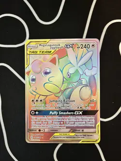 Mega Lopunny & Jigglypuff GX 261/236 Cosmic Eclipse NM Full Art Secret Rare Card - Image 1
