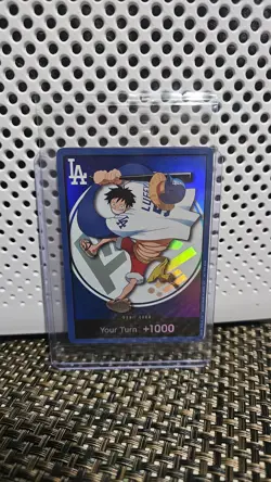 2026 ONE PIECE LOS ANGELES DODGERS MONKEY D LUFFY DON CARD PROMO 7/2/26 SEALED - Image 1