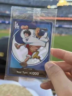 2026 ONE PIECE LOS ANGELES DODGERS MONKEY D LUFFY DON CARD PROMO 7/2/26 SEALED - Image 1