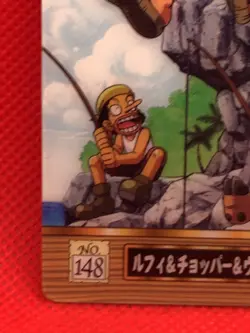 Luffy Chopper Usopp pirates One Piece Gummy Card 2003 BANDAI NO,148 rare - Image 4