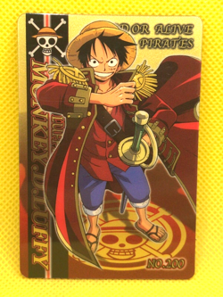 Mokey.D.Luffy One Piece Card 2004 BANDAI TCG Japan NO.200 F/S very rare retro - Image 1