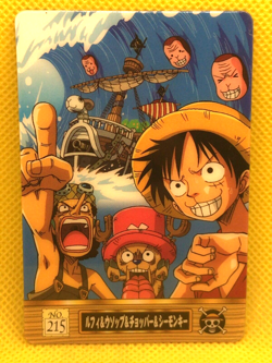Luffy Usopp Chopper Sea Monkey One Piece Card 2004 BANDAI TCG Japan NO.215 - Image 1