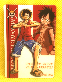 Luffy One Piece Card 2004 BANDAI TCG Japan NO.206 very rare F/S retro - Image 1