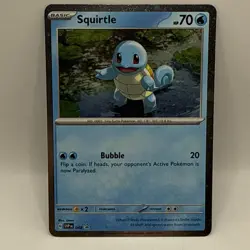 Squirtle 048 SV Scarlet & Violet Promo Holo Basic 70 HP English NM Pokemon Card - Image 1