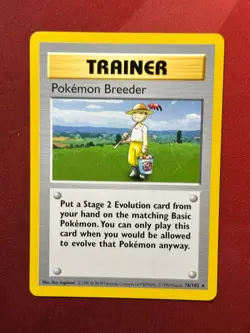 POKEMON BREEDER 76/102 Base Set SHADOWLESS rare Pokemon TCG card NM+ SUPER CLEAN - Image 1