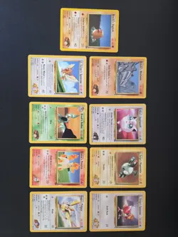 Lot of 9 Vintage WOTC Pokemon Gym Trainer Cards - Image 1