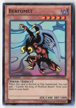 Yugioh - Berfomet LCYW-EN045 1st Edition - Super Rare - Image 1