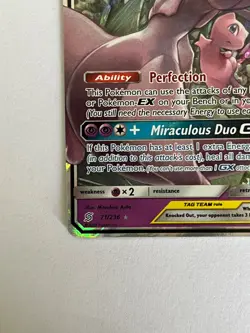 Pokemon TCG Mewtwo & Mew Tag Team GX Unified Minds 71/236 Holo Ultra Rare - Image 5