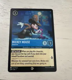 Disney Lorcana TCG Mickey Mouse - Detective Cold Foil Promo 8 Promo Cards - Image 1