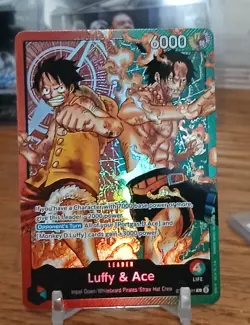 Bandai One Piece CCG Luffy & Ace Leader ST30 Starter Foil EN - Image 1