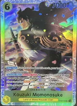 Kouzuki Momonosuke ST28-004 Starter Deck 28: GREEN/YELLOW Yamato One Piece NM - Image 1