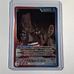 One Piece Portgas D. Ace Alt Art Leader OP13-002 L English Carrying on His Will - Image 1