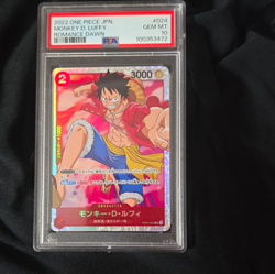 Monkey D. Luffy OP01-024 Romance Dawn Full Art Foil Japanese 2022 PSA 10 - Image 1
