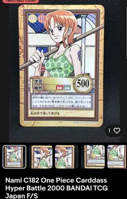 Luffy One Piece 5 Carddass Hyper Battle 2000 BANDAI TCG Japan - Image 1