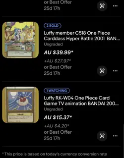 Luffy One Piece 17 Carddass Hyper Battle 2000 BANDAI TCG Japan - Image 5