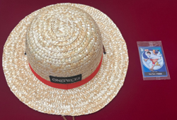 IN HAND READY TO SHIP ONE PIECE DODGERS MONKEY D LUFFY PROMO CARD & HAT 7/2 SGA - Image 2