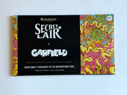 MTG Secret Lair x Garfield Our Only Thought is to Entertain You Foil Sealed - Image 1