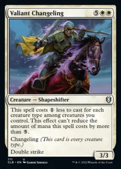 MTG Baldur's Gate U Valiant Changeling #711 PLAYSET 4x x4 - Image 1