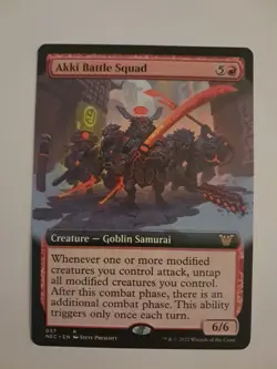 Akki Battle Squad Extended Art NM Kamigawa Commander MTG Magic the Gathering - Image 1