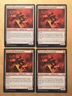 Magic the Gathering MTG 4x Clockwork Percussionist Duskmourn NM Playset - Image 1