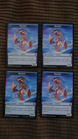 Magic: the Gathering / MtG Kraken Token (8/8, Hexproof) x4 Theros Beyond Death - Image 1