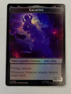 Galactus // Squirrel Double-Sided Token 008/014 Holo Marvel Super Heroes Foil NM - Image 1