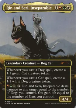 MTG Rin and Seri, Inseparable (Display Commander) - Thick Stock Normal NM Secret - Image 1