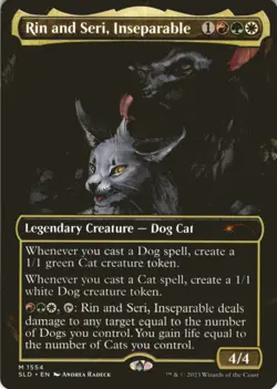 MTG Rin and Seri, Inseparable (Display Commander) - Thick Stock Normal NM Secret - Image 2