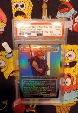 MTG Cloud, Midgar Mercenary Borderless PSA 9 Graded Final Fantasy - Image 1