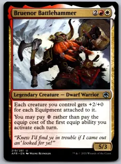 Bruenor Battlehammer Adventures in the Forgotten Realms Magic: The Gathering NM - Image 1