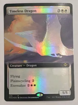 Timeless Dragon (Extended Art) Modern Horizons 2 Foil - MTG RARE - Image 1