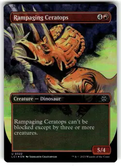 FOIL Rampaging Ceratops (Borderless) The Lost Caverns of Ixalan MTG NM - Image 1