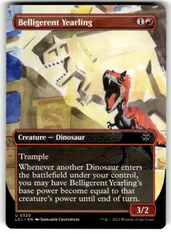 Belligerent Yearling (Borderless) The Lost Caverns of Ixalan Regular MTg - Image 1