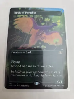 mtg, Birds of Paradise (Borderless) Dominaria Remastered Foil NM - Image 1