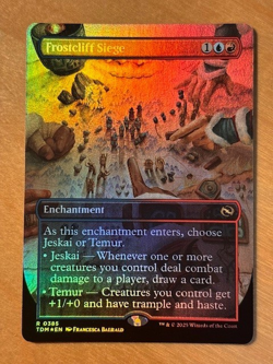 MTG Magic the Gathering Frostcliff Siege Foil Borderless Tarkir Dragonstorm NM - Image 1