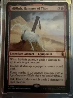 Magic: The Gathering Marvel Super Heroes Mjolnir, Hammer of Thor 0146 Mythic - Image 1