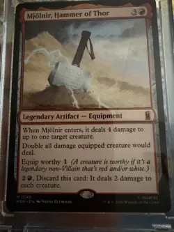 Magic: The Gathering Marvel Super Heroes Mjolnir, Hammer of Thor 0146 Mythic - Image 3