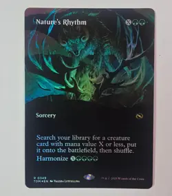Nature's Rhythm (Borderless) 349 Foil Tarkir Dragonstorm Magic: The Gathering NM - Image 1