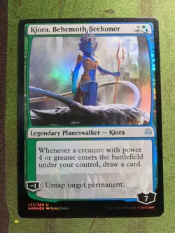 Magic the Gathering MTG - Kiora, Behemoth Beckoner FOIL - War of the Spark WAR - - Image 1