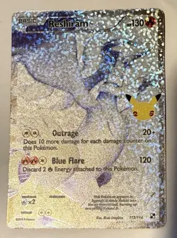 Pokemon TCG Reshiram 113/114 Celebrations Classic Collection Holo - Image 1