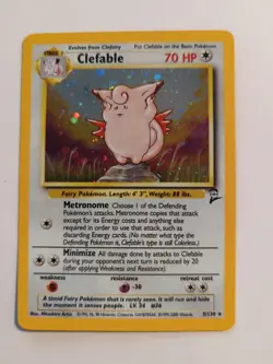 Pokemon TCG Clefable Base Set 2 5/130 Holo Unlimited Holo Rare - Image 1