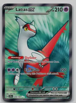 Latias ex 220/191 Ultra Rare Surging Sparks Pokemon Near Mint - Image 1