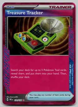 Treasure Tracker 131/131 Holo ACE SPEC Rare Prismatic Evolutions Pokemon NM - Image 1