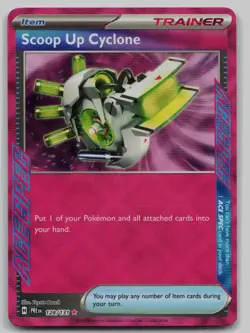 Scoop Up Cyclone 128/131 ACE SPEC Rare Prismatic Evolutions Pokemon Holo NM - Image 1