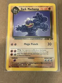 Dark Machamp 27/82 LP -Vintage Rare Pokemon Card- Team Rocket - Image 1