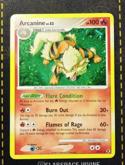 2009 POKEMON PLATINUM RISING RIVALS #1 ARCANINE-HOLO RISING RIVALS - Image 1